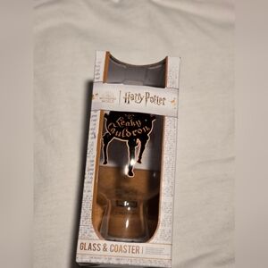 Harry Potter Leaky Cauldron Glass & Coaster Set